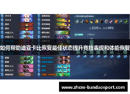 如何帮助迪亚卡比恢复最佳状态提升竞技表现和体能恢复