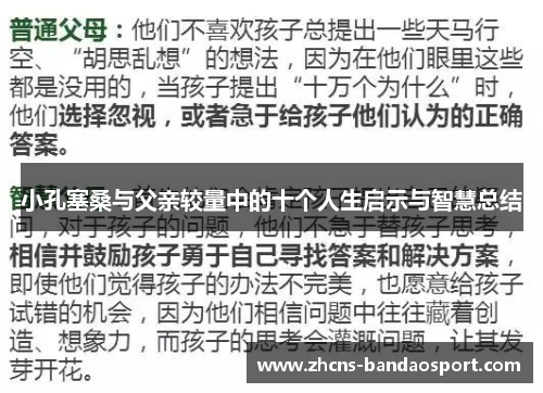 小孔塞桑与父亲较量中的十个人生启示与智慧总结